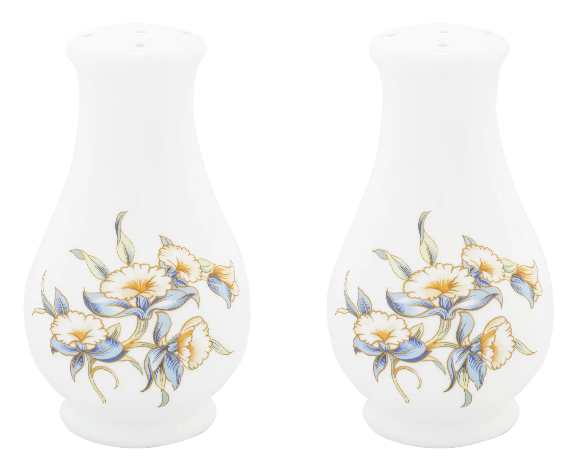 Crown Botanical Porcelain — Seasoning Bottle Pair — Botanical