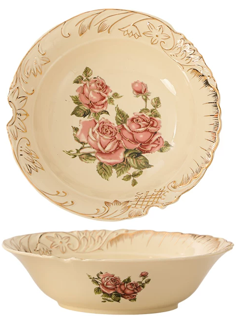 Grand Manor Antique Rose — Soup Plate — Rose