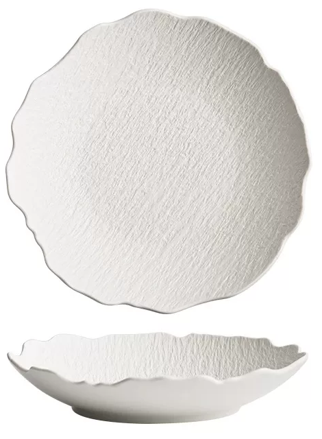 Haute Stone Tableware — Large Soup Plate — White