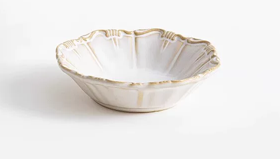 Luxe Minimalist Versailles — Dipping Dish — White and Gold