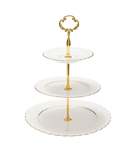 Royal High Tea Collection — Three-Tier Cake Stand — White